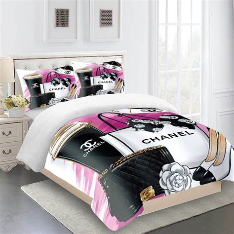 black an pink chanel bedding|Chanel Bedding Set .